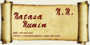 Nataša Mumin vizit kartica